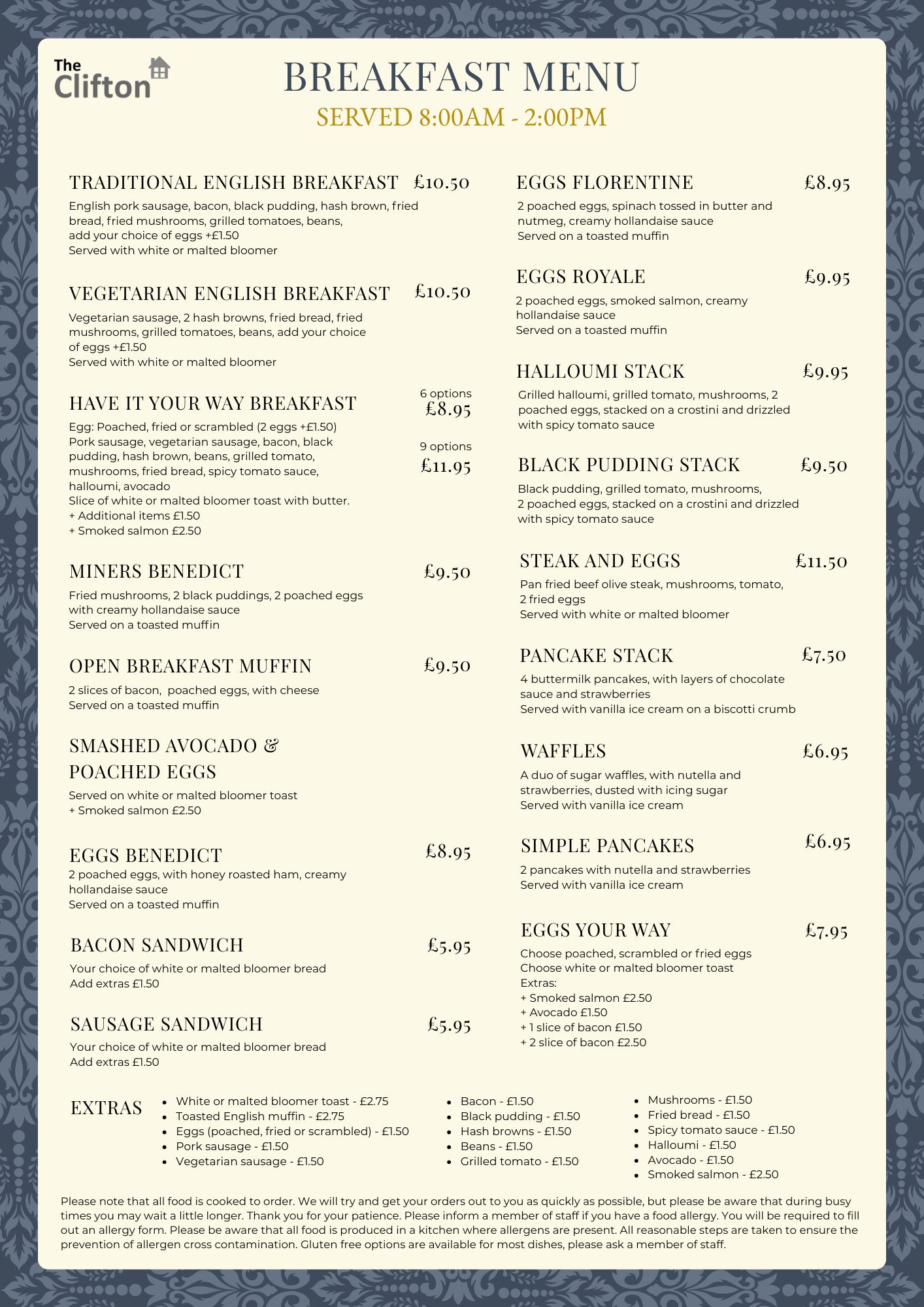 Breakfast Menu